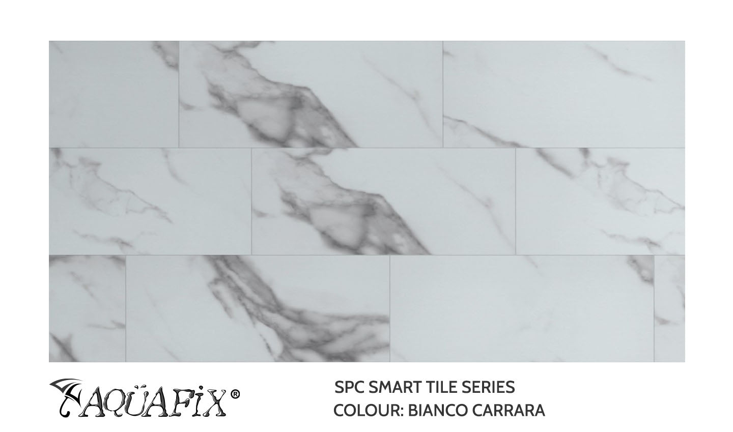 AquaFix SPC Smart Tile — Bianco Carrara