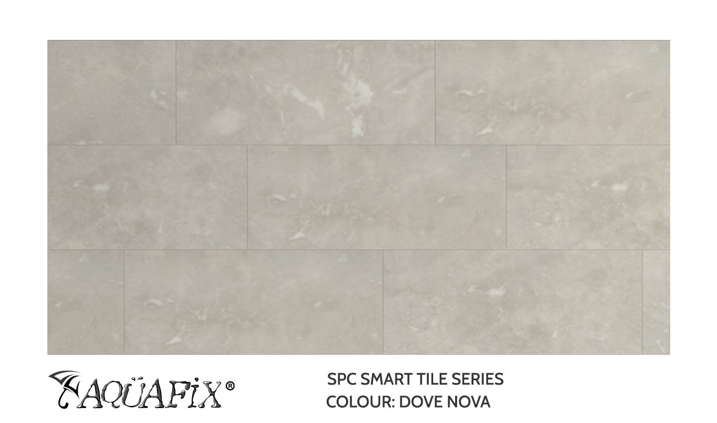 AquaFix SPC Smart Tile — Dove Nova