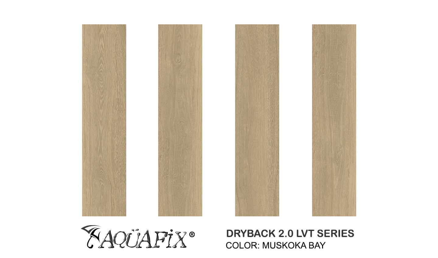 AquaFix Dryback Vinyl 2.0 Series - Wood Pattern - Muskoka Bay
