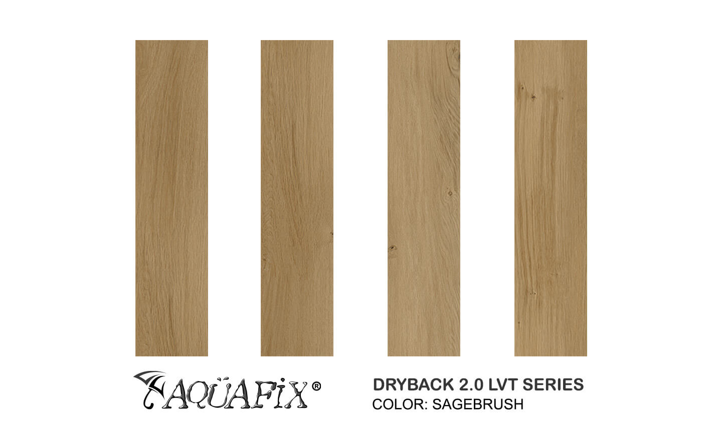AquaFix Dryback Vinyl 2.0 Series - Wood Pattern - Sagebrush