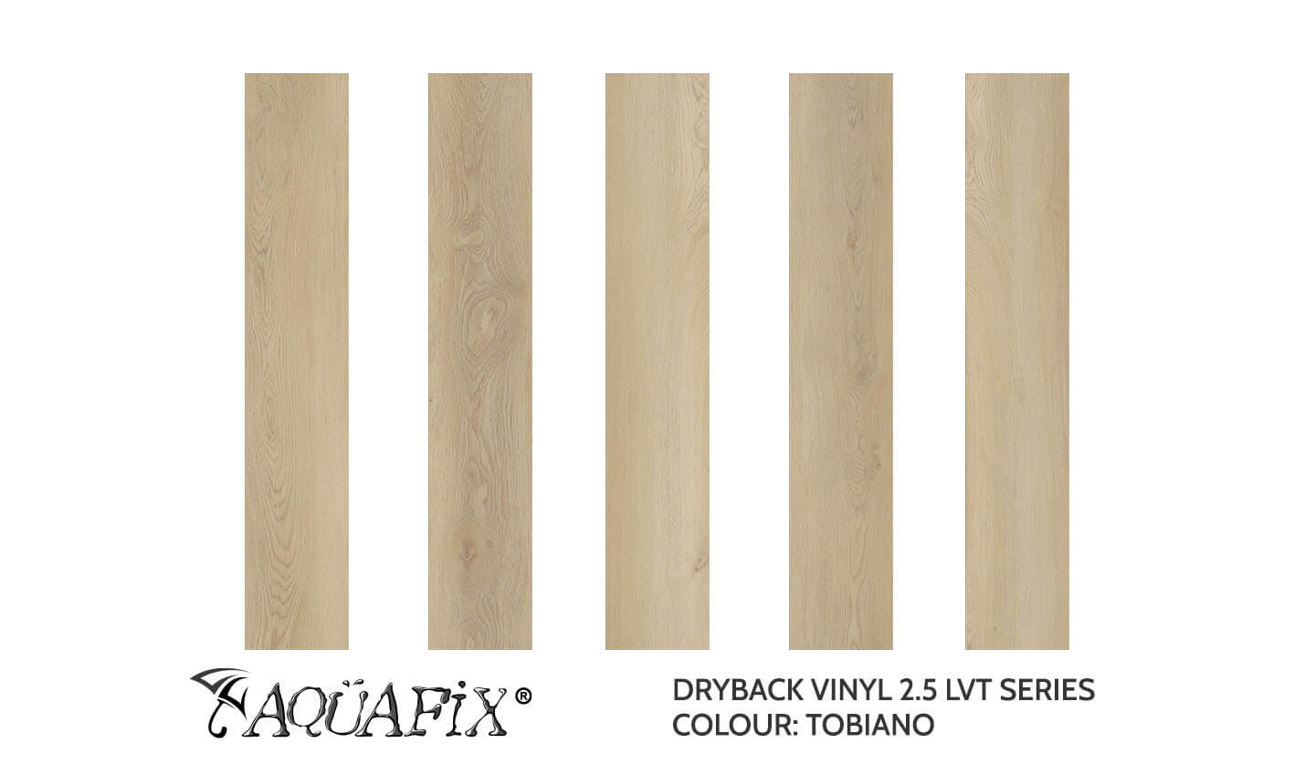 AquaFix Dryback Vinyl 2.5 Series - Wood Pattern - Tobiano