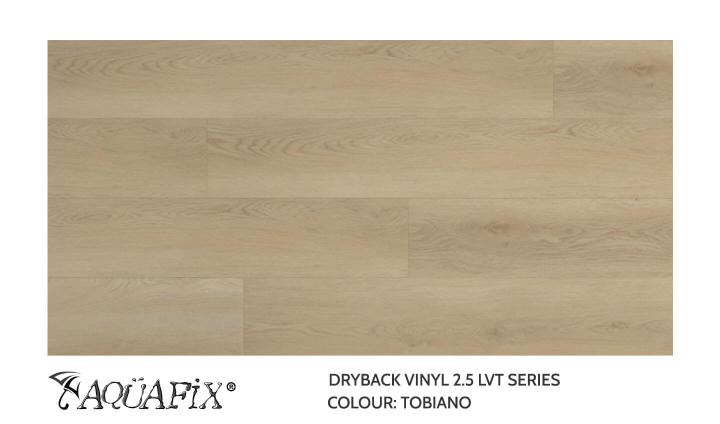 AquaFix Dryback Vinyl 2.5 Series - Wood Pattern - Tobiano