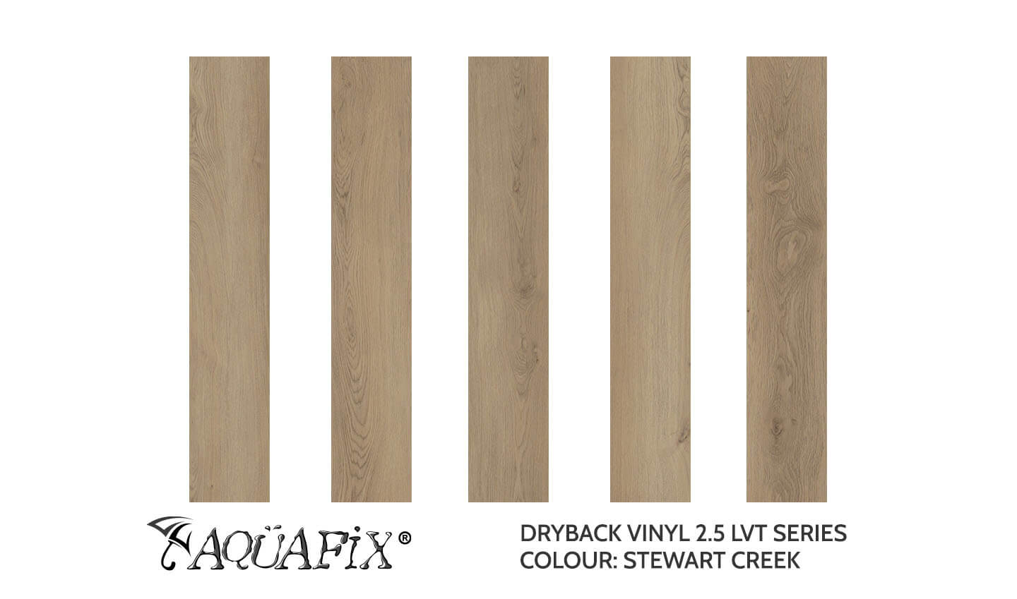 AquaFix Dryback Vinyl 2.5 Series - Wood Pattern - Stewart Creek