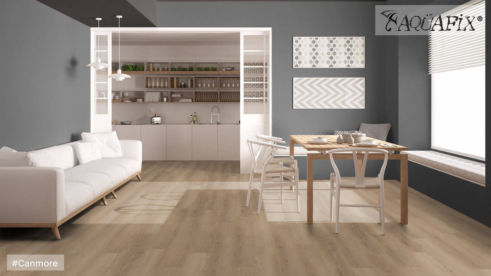 AquaFix Dryback Vinyl 2.5 Series - Wood Pattern - Canmore