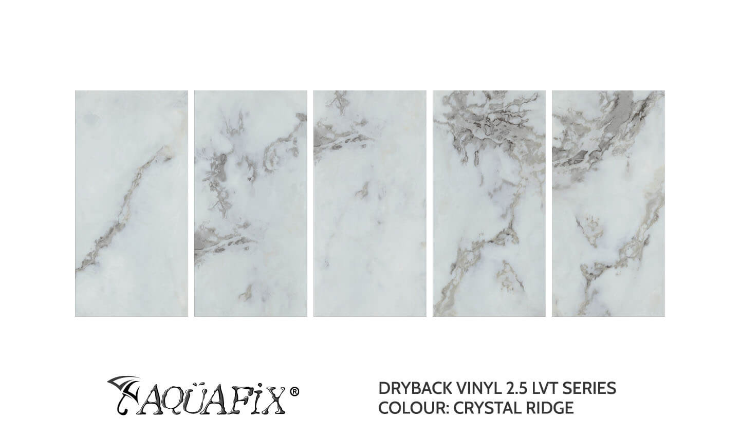 AquaFix Dryback Vinyl 2.5 Series - Tile Pattern - Crystal Ridge