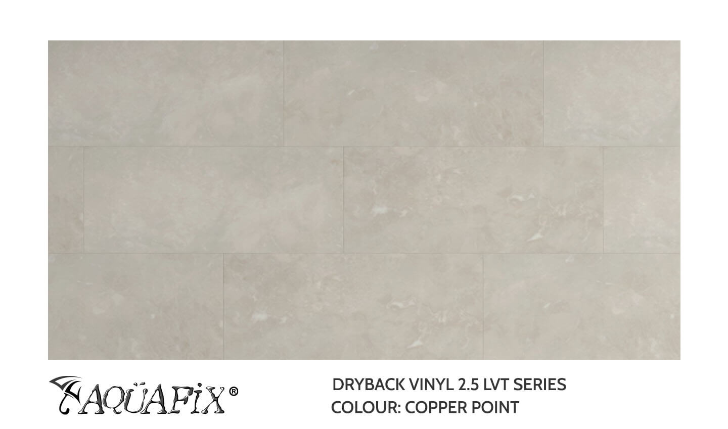 AquaFix Dryback Vinyl 2.5 Series - Tile Pattern - Copper Point