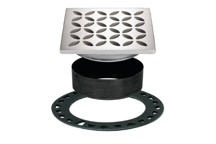 Schluter® KERDI-DRAIN Trendline Grate Kit 4" — Floral