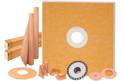 Schluter® KERDI-SHOWER-KIT 72" × 72" — Complete Large Format Shower System