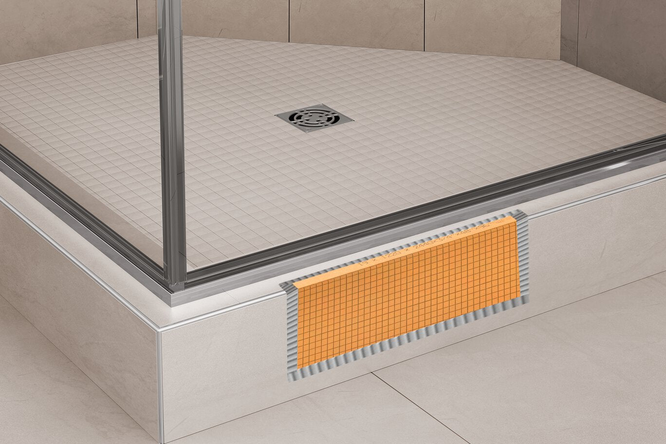 Schluter® KERDI-BOARD-SC Shower Curb