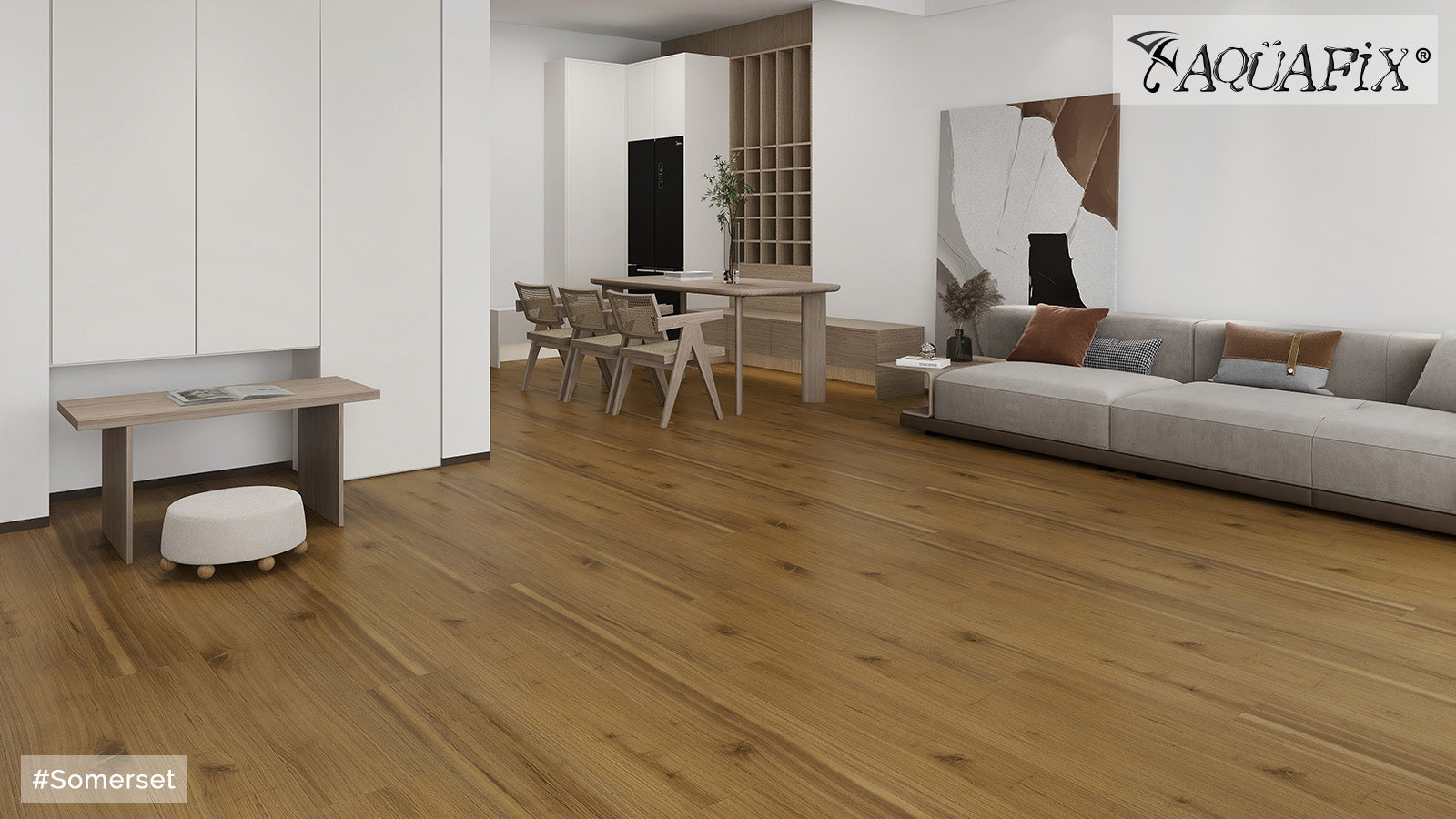 AquaFix Luxury Vinyl Series - Somemerset  | 60" x 9" x 5mm