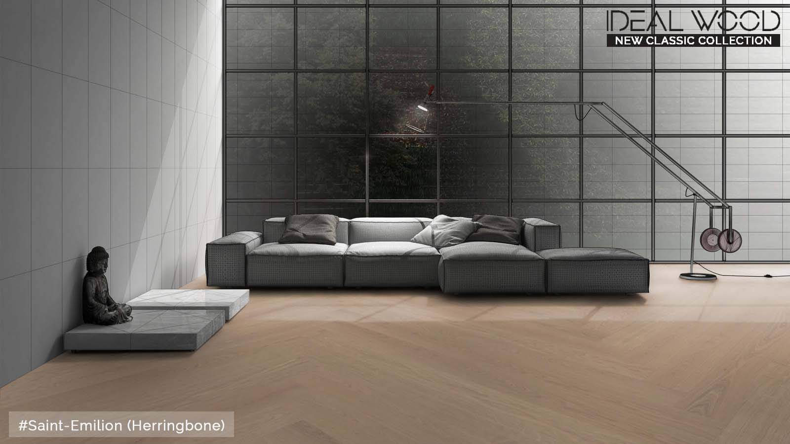 Ideal Wood Engineered Hardwood: New Classic Collection - Herringbone - Saint-Emilion