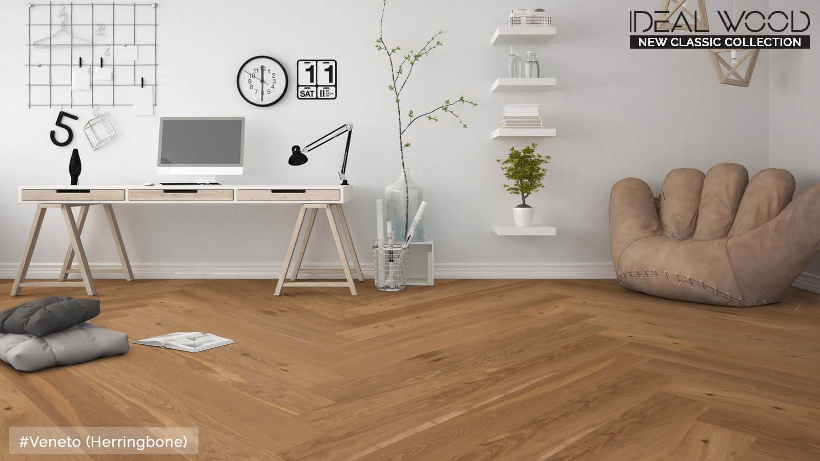Ideal Wood Engineered Hardwood: New Classic Collection - Herringbone - Veneto