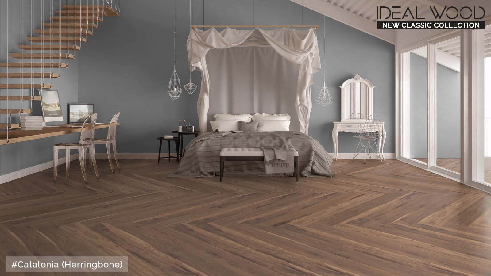Ideal Wood Engineered Hardwood: New Classic Collection - Herringbone - Catalonia