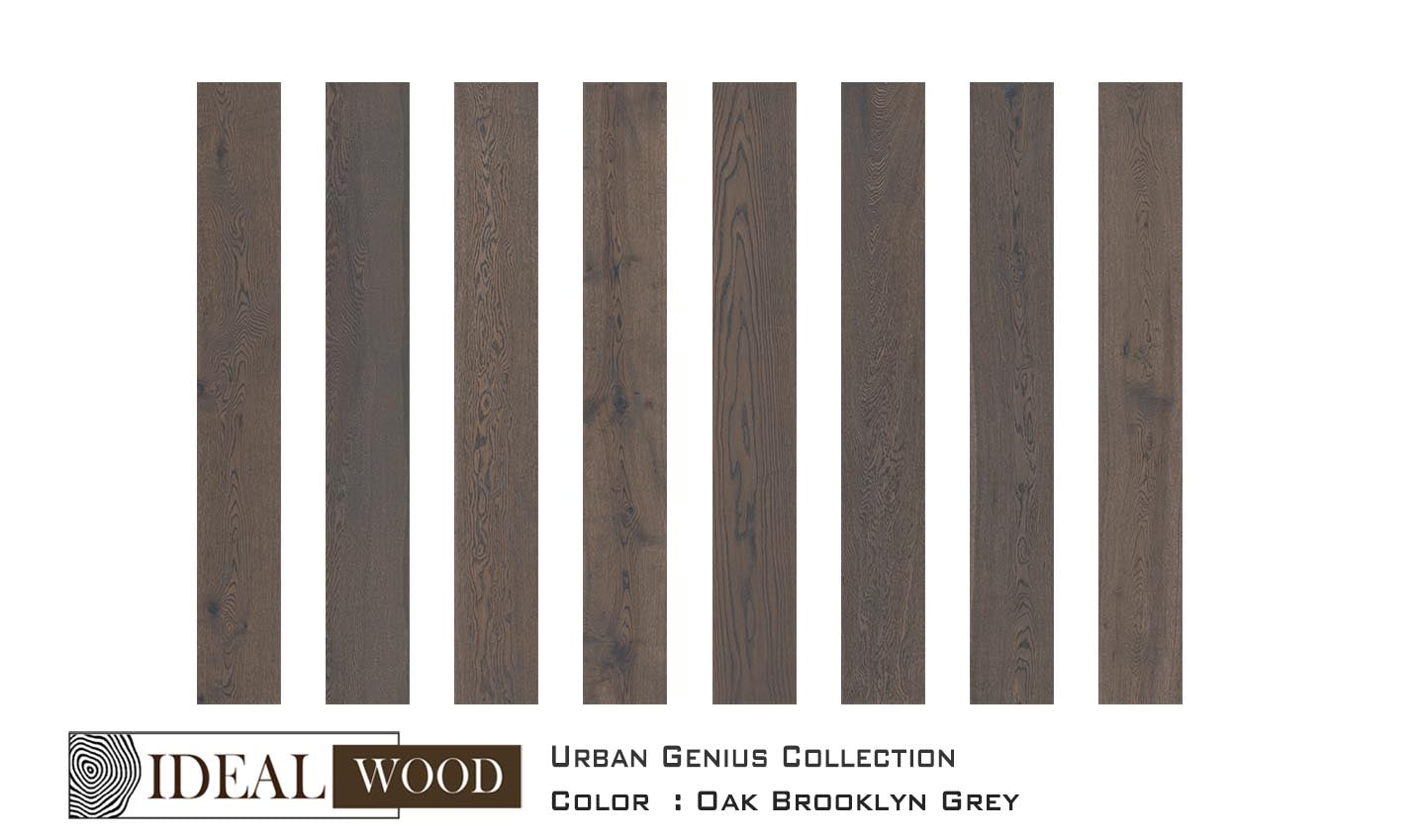 Ideal Wood Engineered Hardwood: Urban Genius Collection - Oak - Oak, Brooklyn Grey