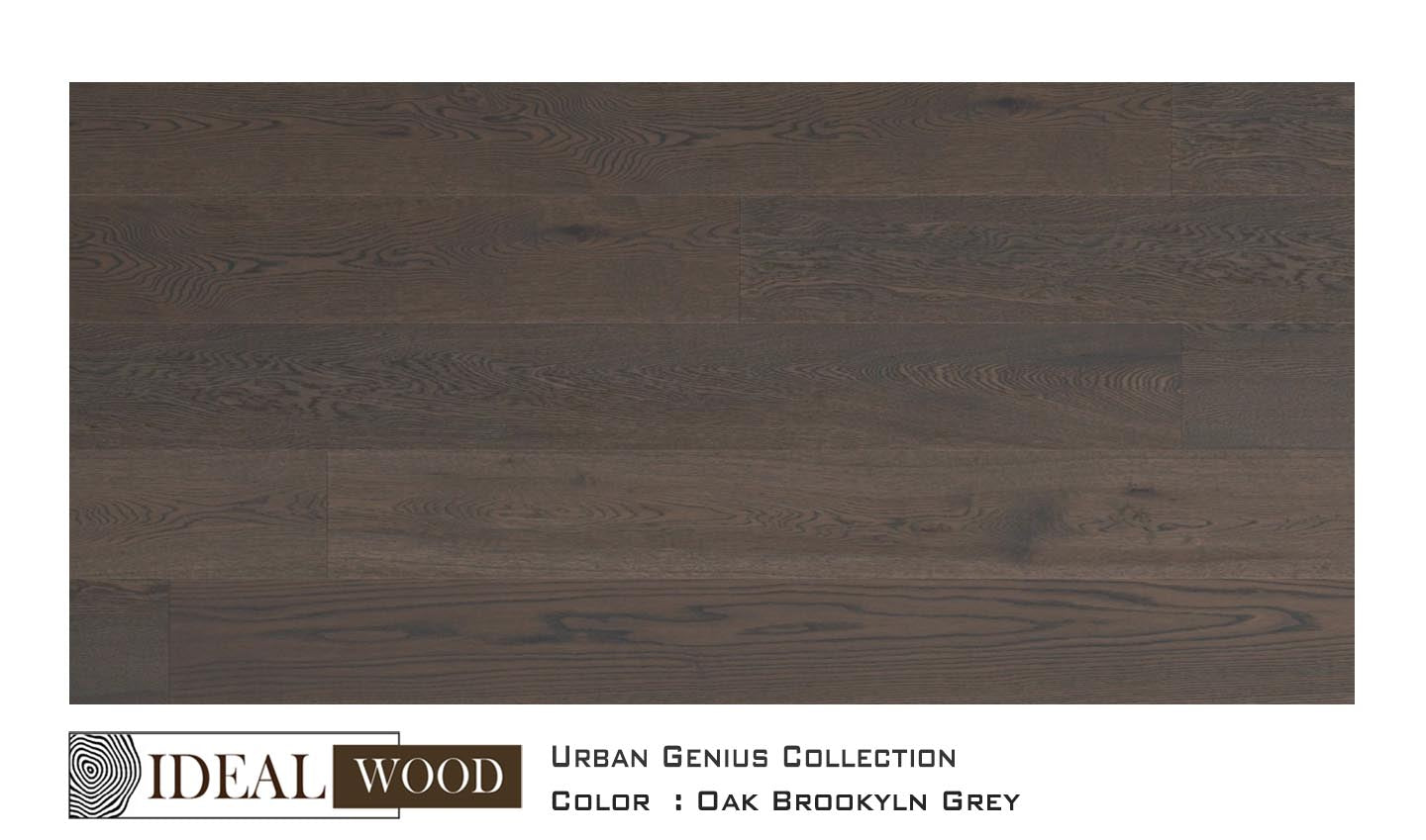 Ideal Wood Engineered Hardwood: Urban Genius Collection - Oak - Oak, Brooklyn Grey