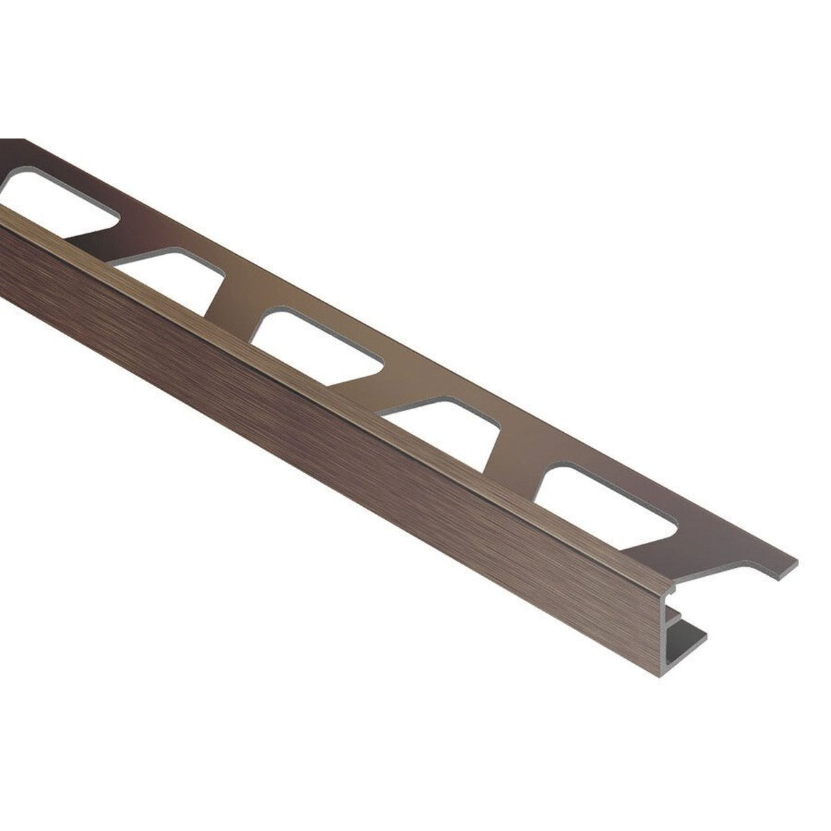Schluter® SCHIENE Edge Trim, Anodized Aluminum, Brushed Antique Bronze