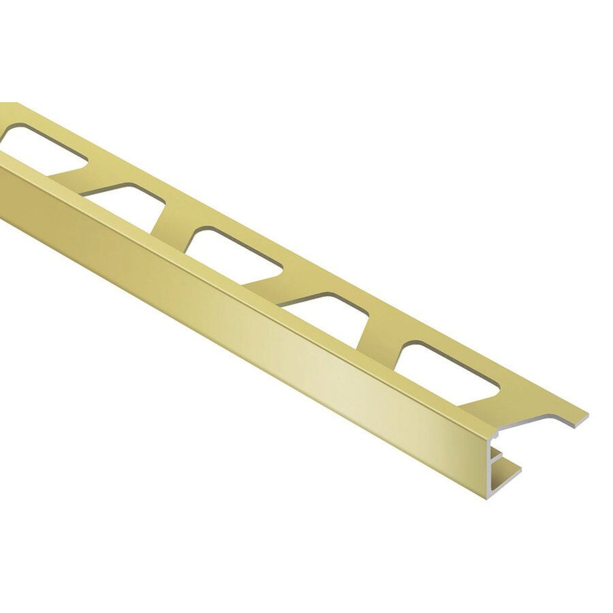 Schluter® SCHIENE Edge Trim, Anodized Aluminum, Satin Brass