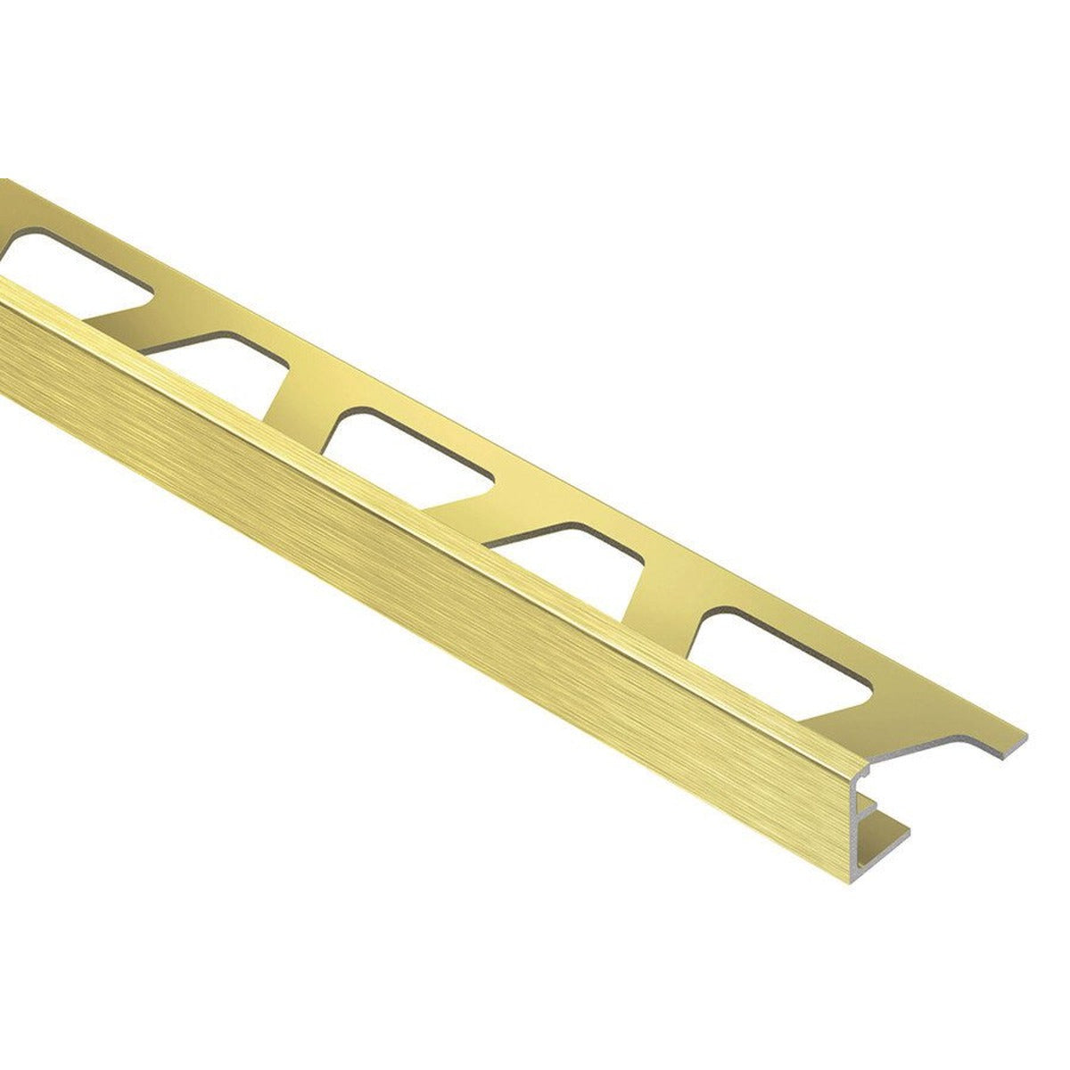Schluter® SCHIENE Edge Trim, Anodized Aluminum, Brushed Brass