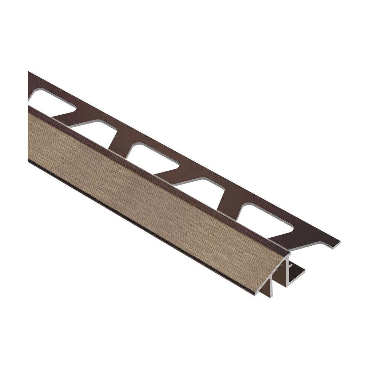 Schluter® RENO-TK Reducer, Anodized Aluminum, Brushed Antique Bronze