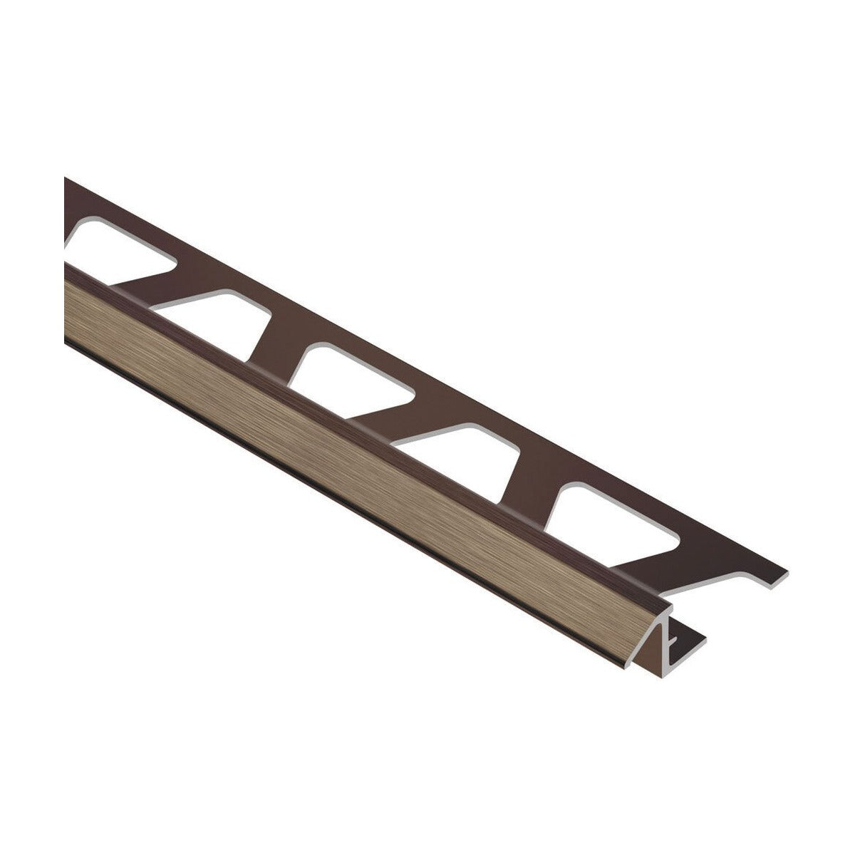 Schluter® RENO-TK Reducer, Anodized Aluminum, Brushed Antique Bronze