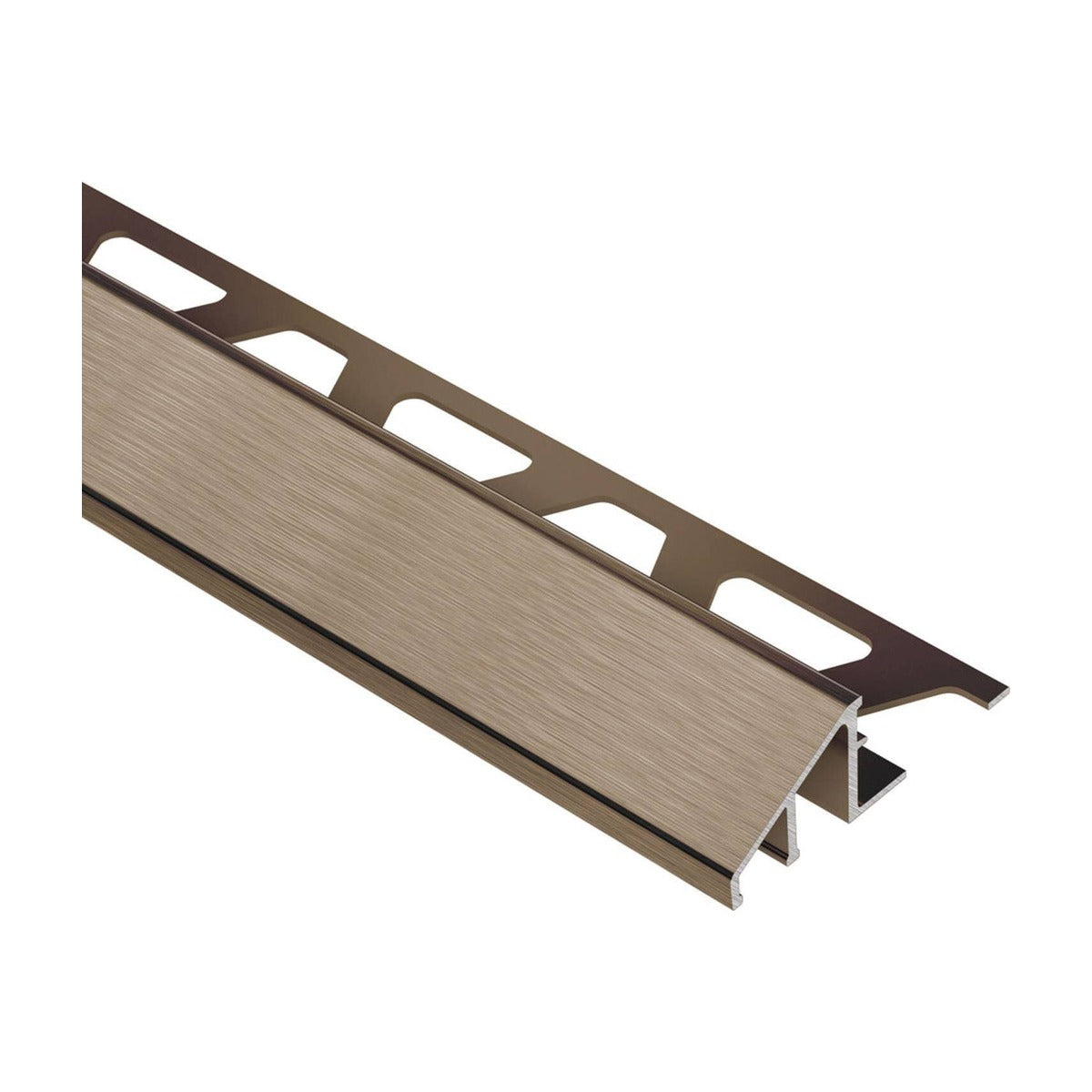 Schluter® RENO-U Reducer, Anodized Aluminum, Brushed Antique Bronze