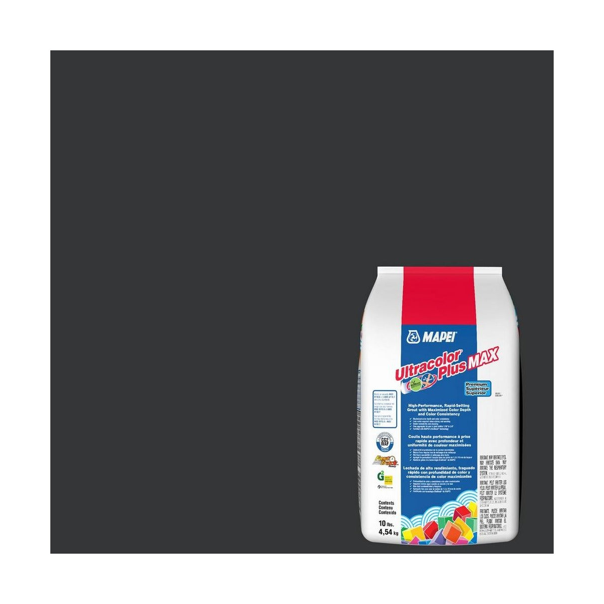 Mapei - Ultracolor Plus Max High-Performance Rapid-Setting Grout #5118 Jet Black 10 lb