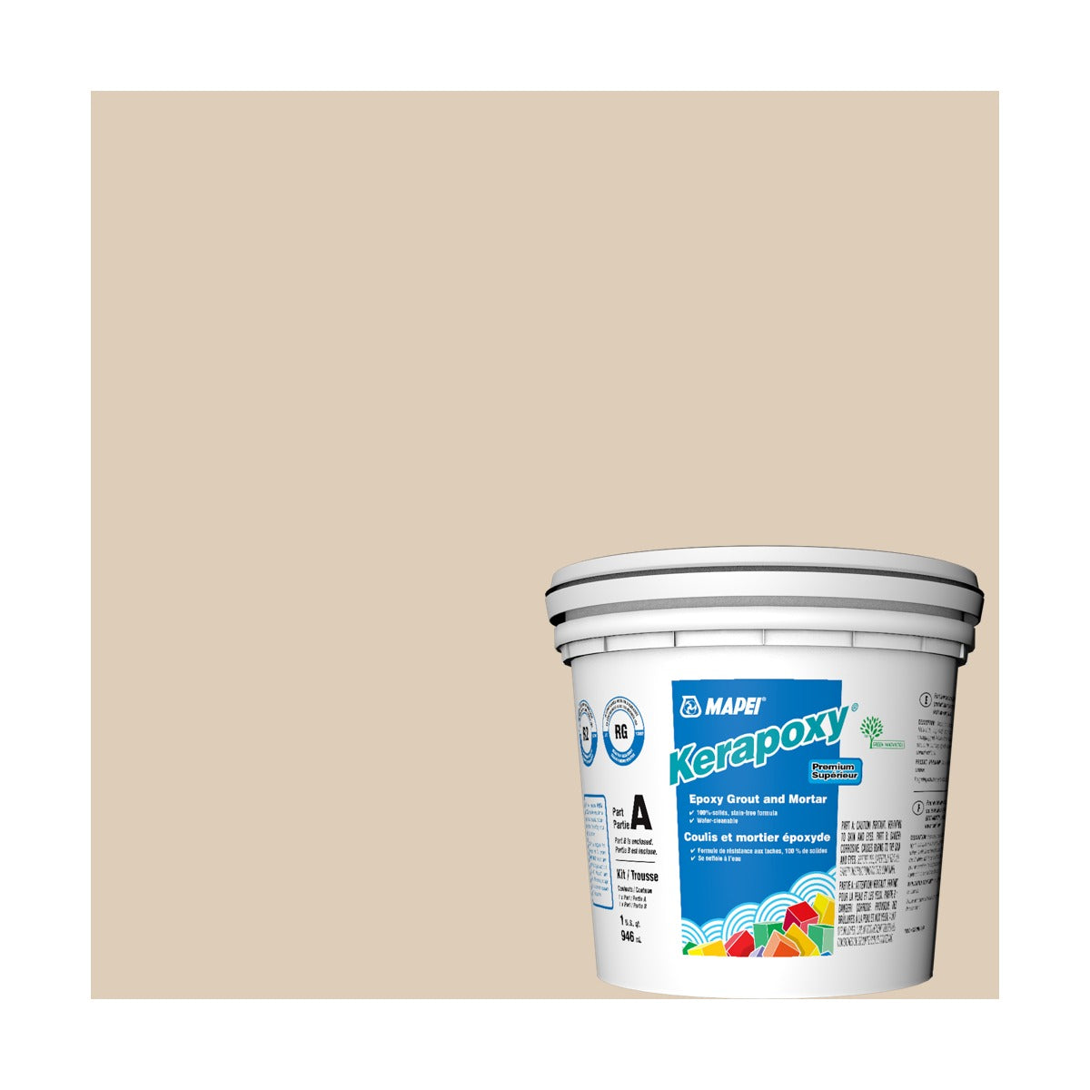 Mapei - Kerapoxy Kit Premium Epoxy Grout #5049 Light Almond 946 mL