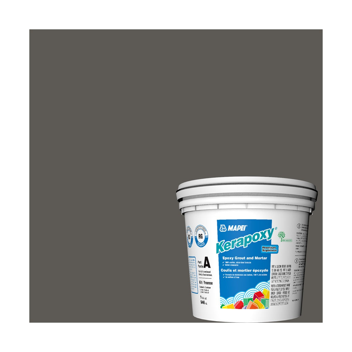 Mapei - Kerapoxy Kit Premium Epoxy Grout #5047 Charcoal 946 mL