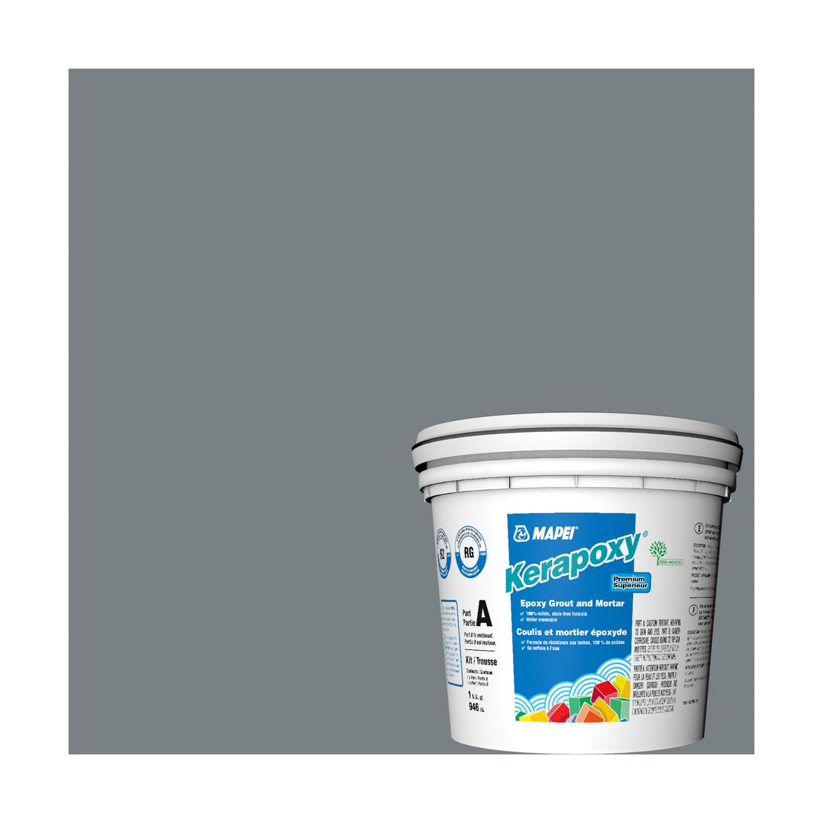 Mapei - Kerapoxy Kit Premium Epoxy Grout #5019 Pearl Gray 946 mL