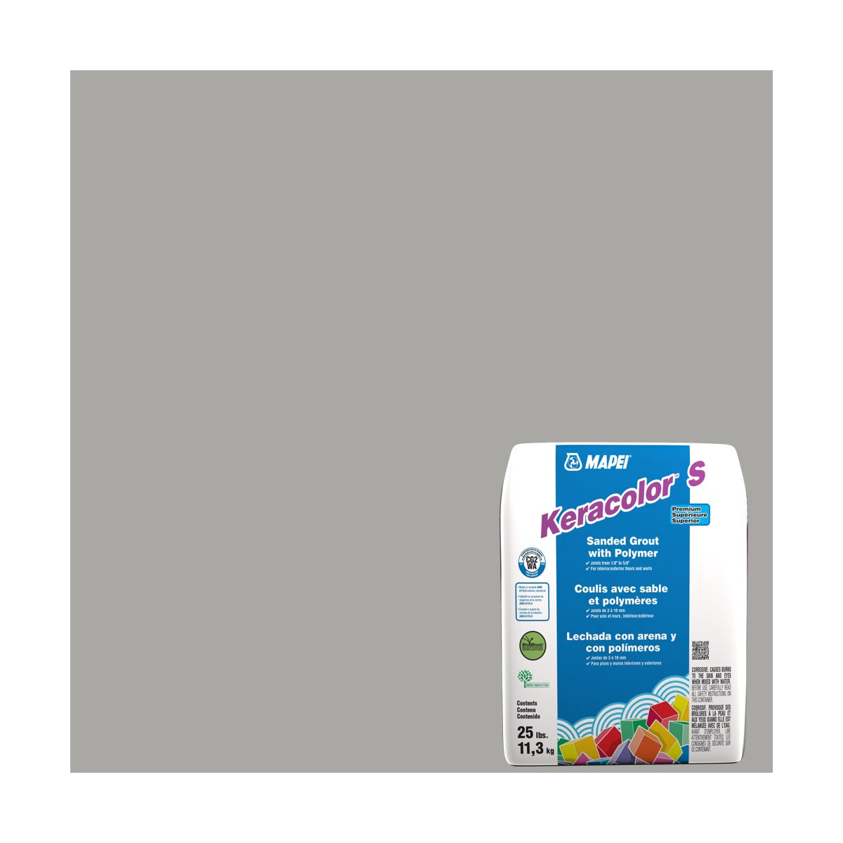 Mapei - Keracolor S Sanded Grout with Polymer #27 Silver 25 lb