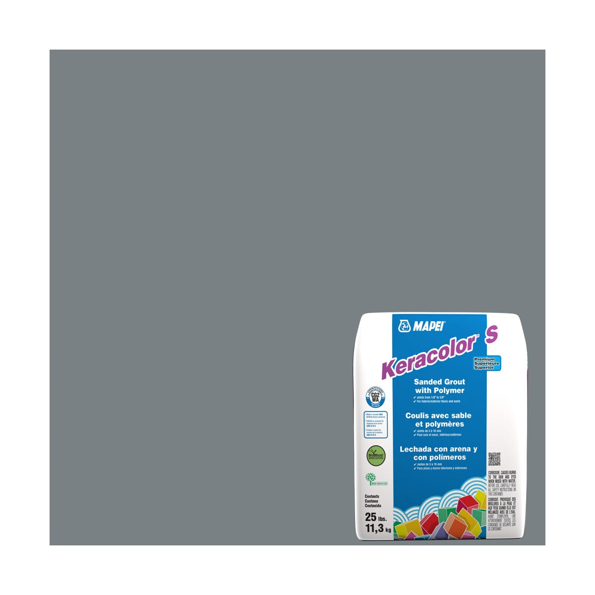 Mapei - Keracolor S Sanded Grout with Polymer #19 Pearl Grey 25 lb