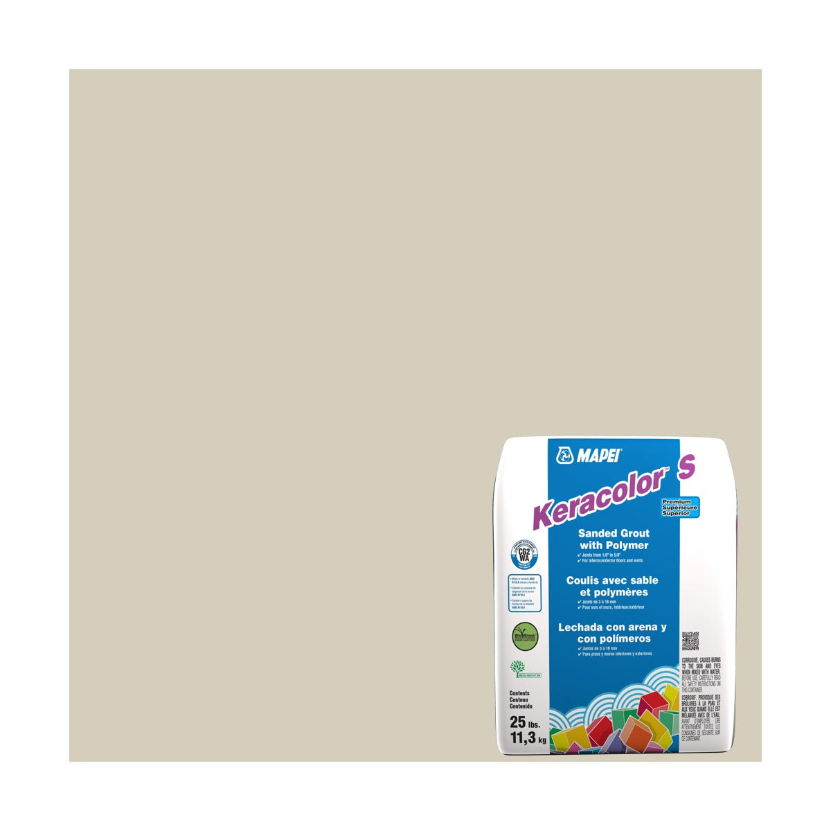 Mapei - Keracolor S Sanded Grout with Polymer #14 Biscuit 25 lb