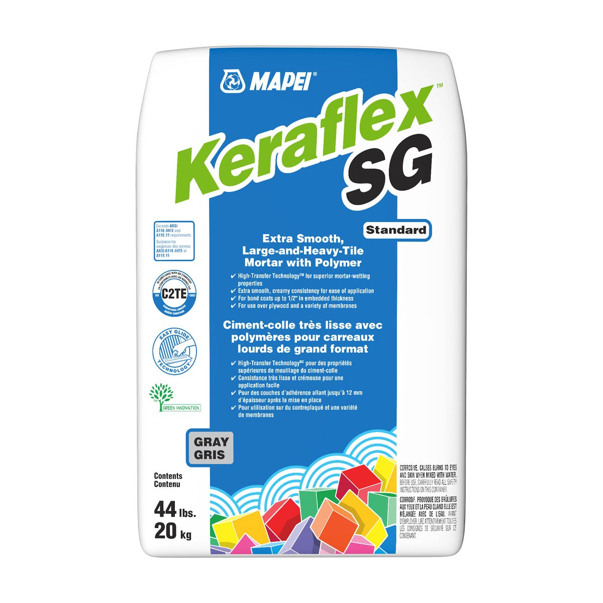 Mapei - Keraflex SG Extra Smooth Large & Heavy Tile Mortar, Gray - 44 lb