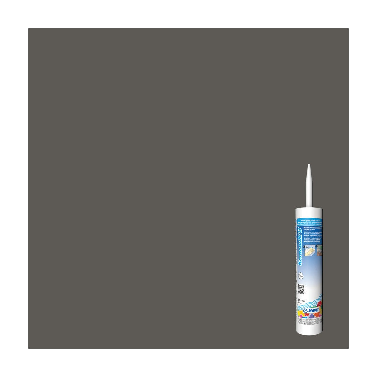 Mapei - Keracaulk U Unsanded Siliconized Acrylic Caulk #5047 Charcoal 311 mL