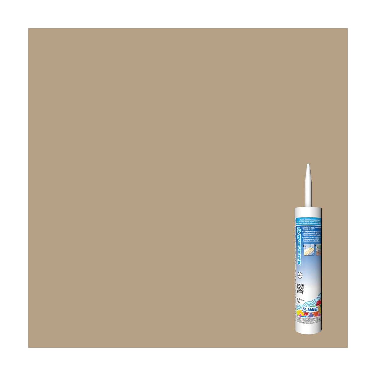 Mapei - Keracaulk U Unsanded Siliconized Acrylic Caulk #5044 Pale Umber 311 mL