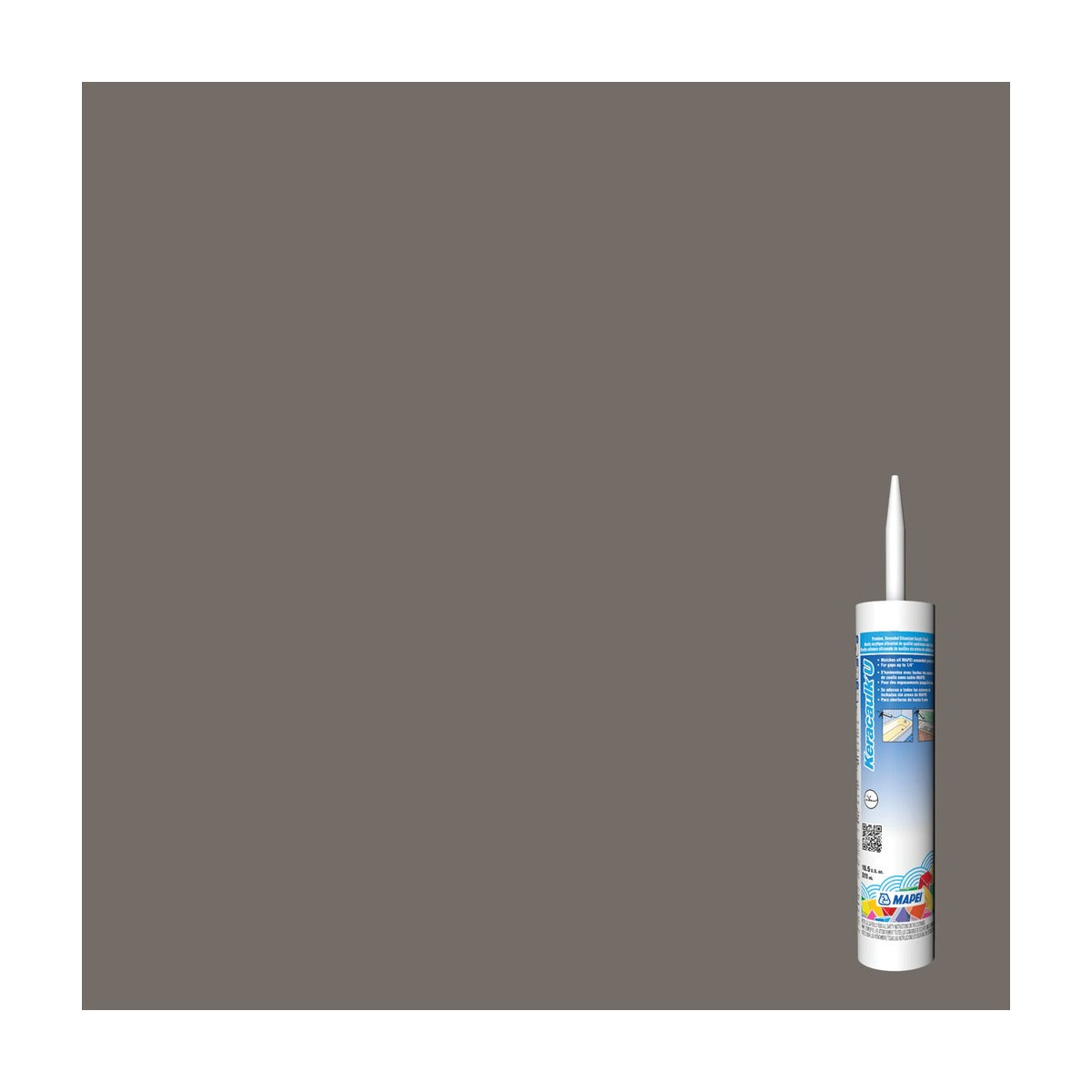 Mapei - Keracaulk U Unsanded Siliconized Acrylic Caulk #5009 Gray 311 mL
