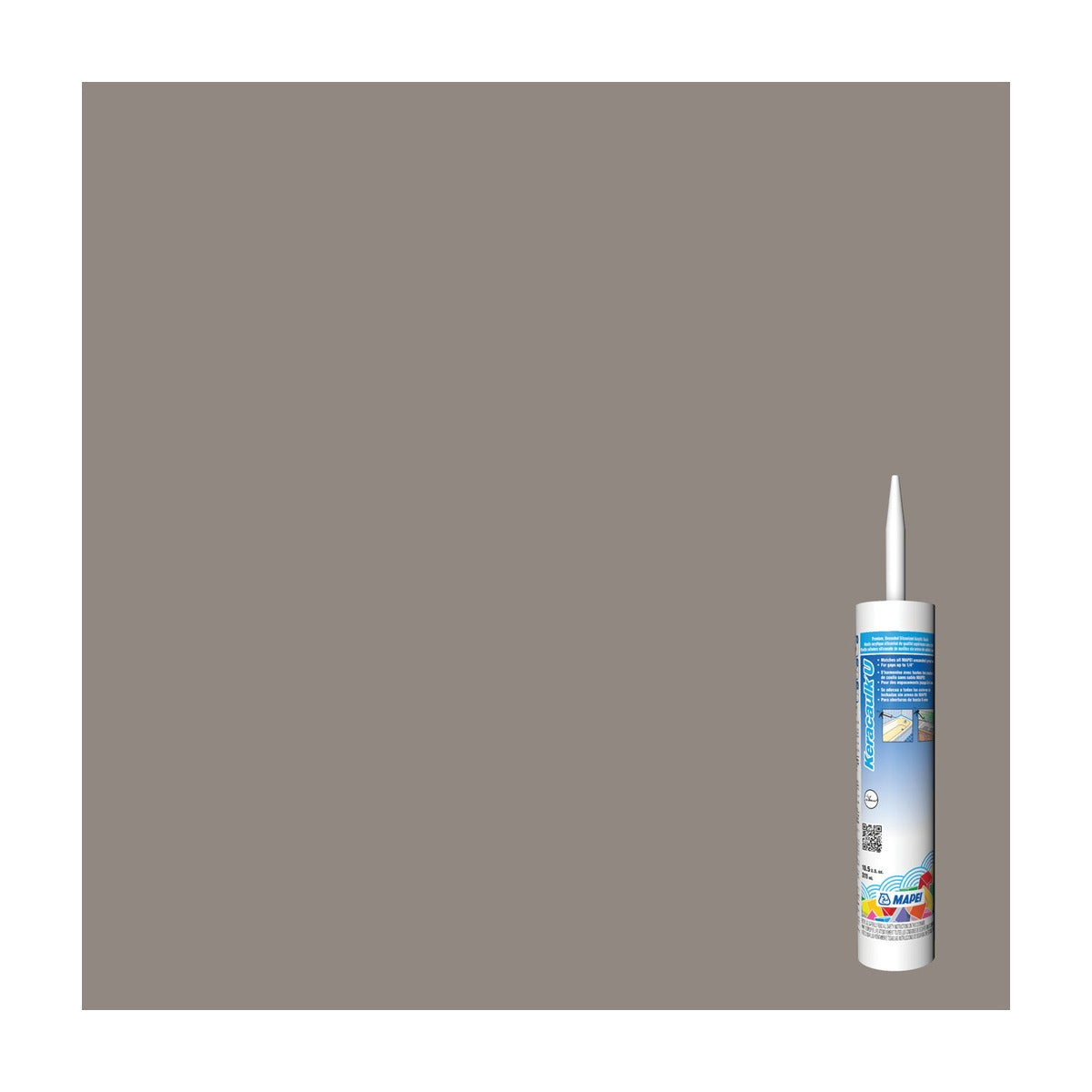 Mapei - Keracaulk U Unsanded Siliconized Acrylic Caulk #5002 Pewter 311 mL