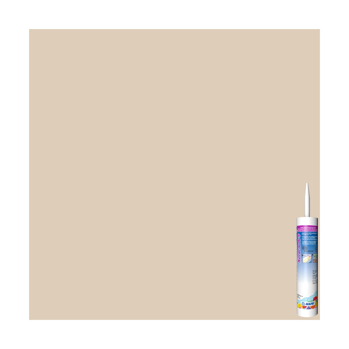 Mapei - Keracaulk S Sanded Siliconized Acrylic Caulk #5049 Light Almond 311 mL