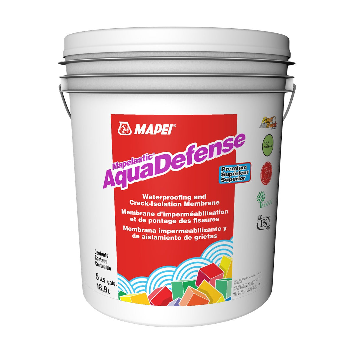 Mapei - AquaDefense Premium Waterproofing & Crack-Isolation Membrane - 18.9 L