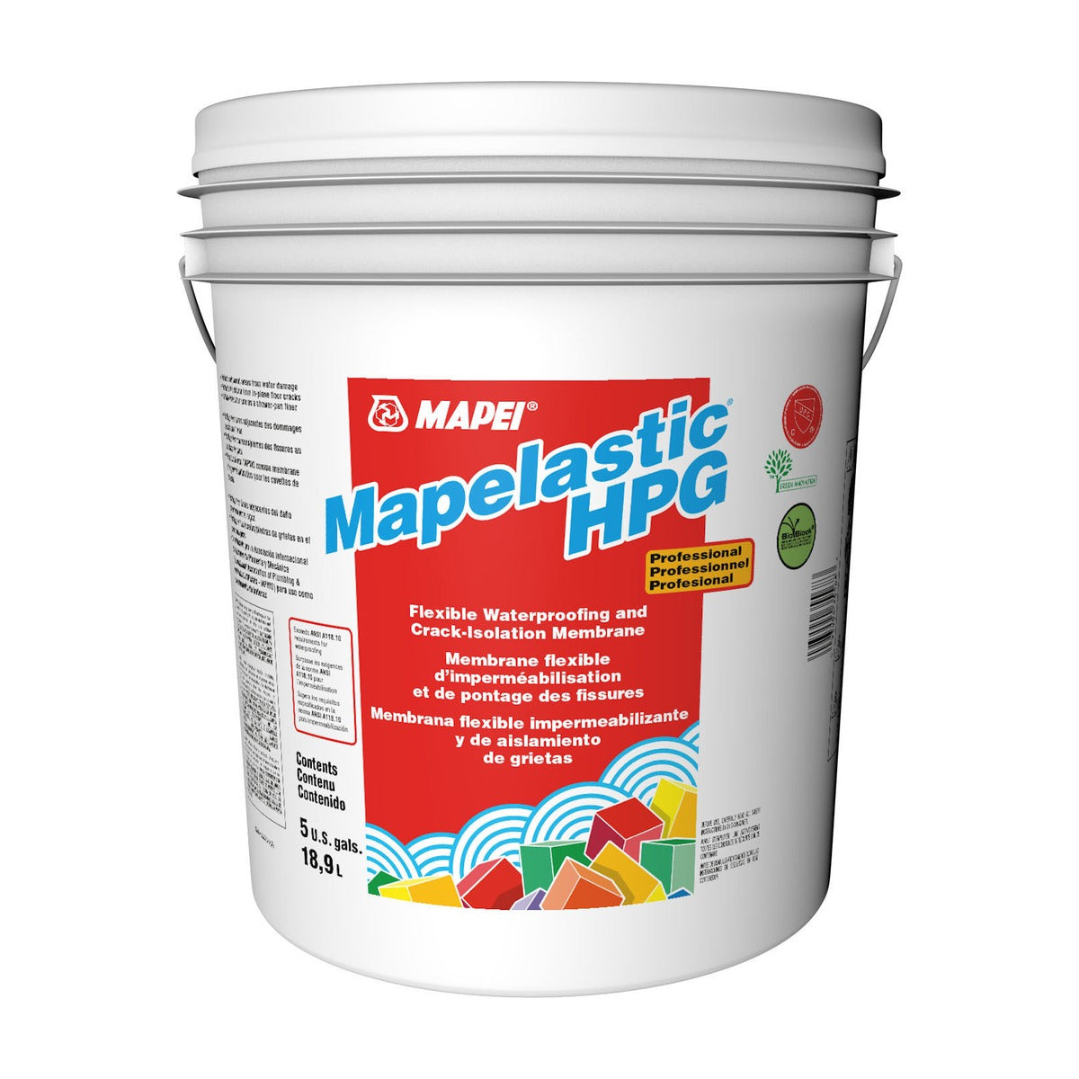 Mapei - Mapelastic HPG Flexible Waterproofing & Crack-Isolation Membrane - 18.9 L