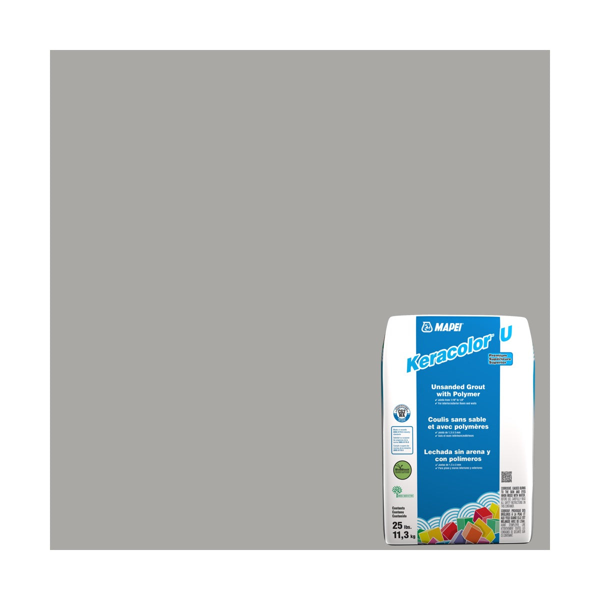 Mapei - Keracolor U Unsanded Grout with Polymer #5027 Silver 25 lb