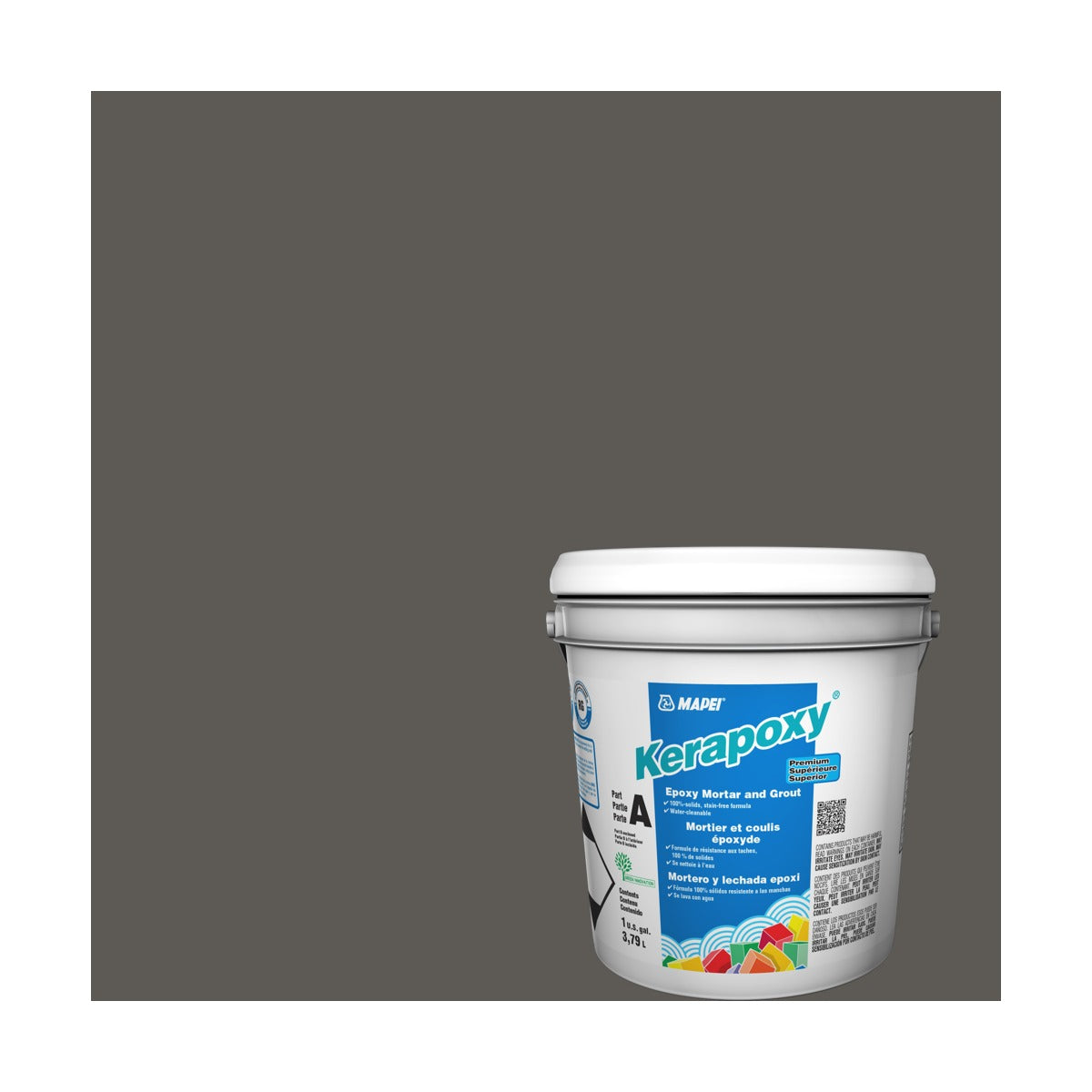 Mapei - Kerapoxy Kit Premium Epoxy Grout #5047 Charcoal 3.79 L