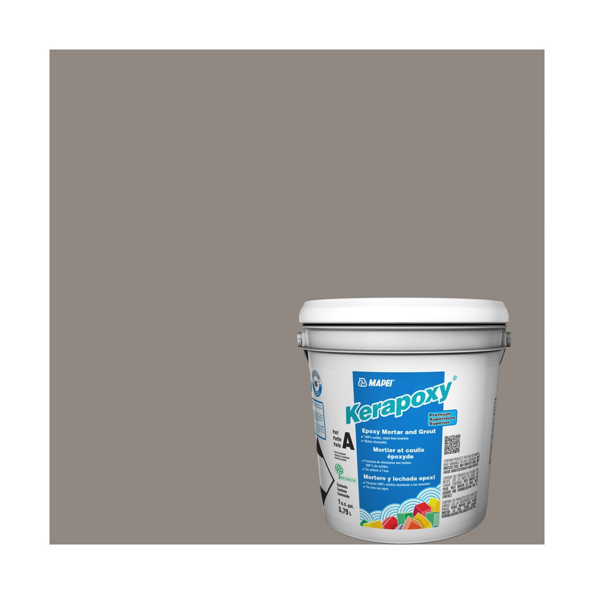 Mapei - Kerapoxy Kit Premium Epoxy Grout #5002 Pewter 3.79 L
