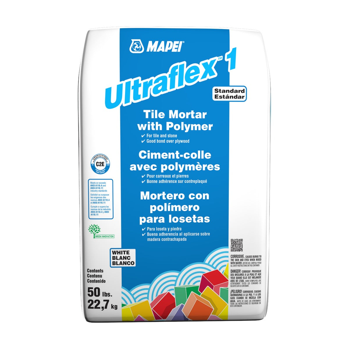 Mapei - Ultraflex 1 Polymer-Modified Mortar, White - 50 lb