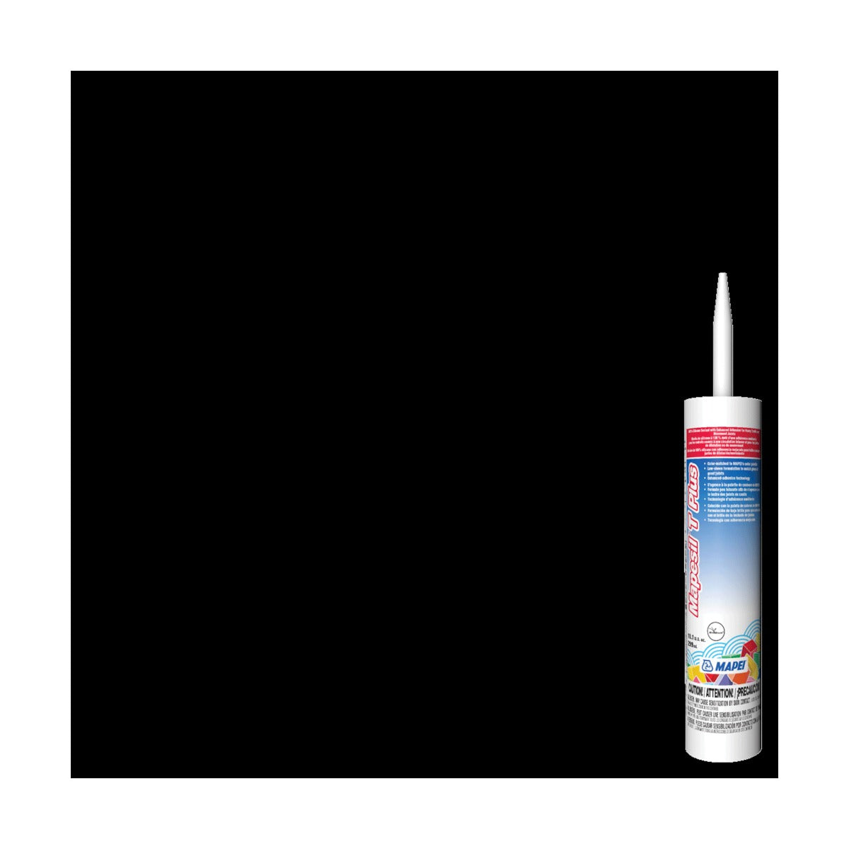 Mapei - Mapesil T Plus Silicone Sealant #5118 Jet Black 299 ml
