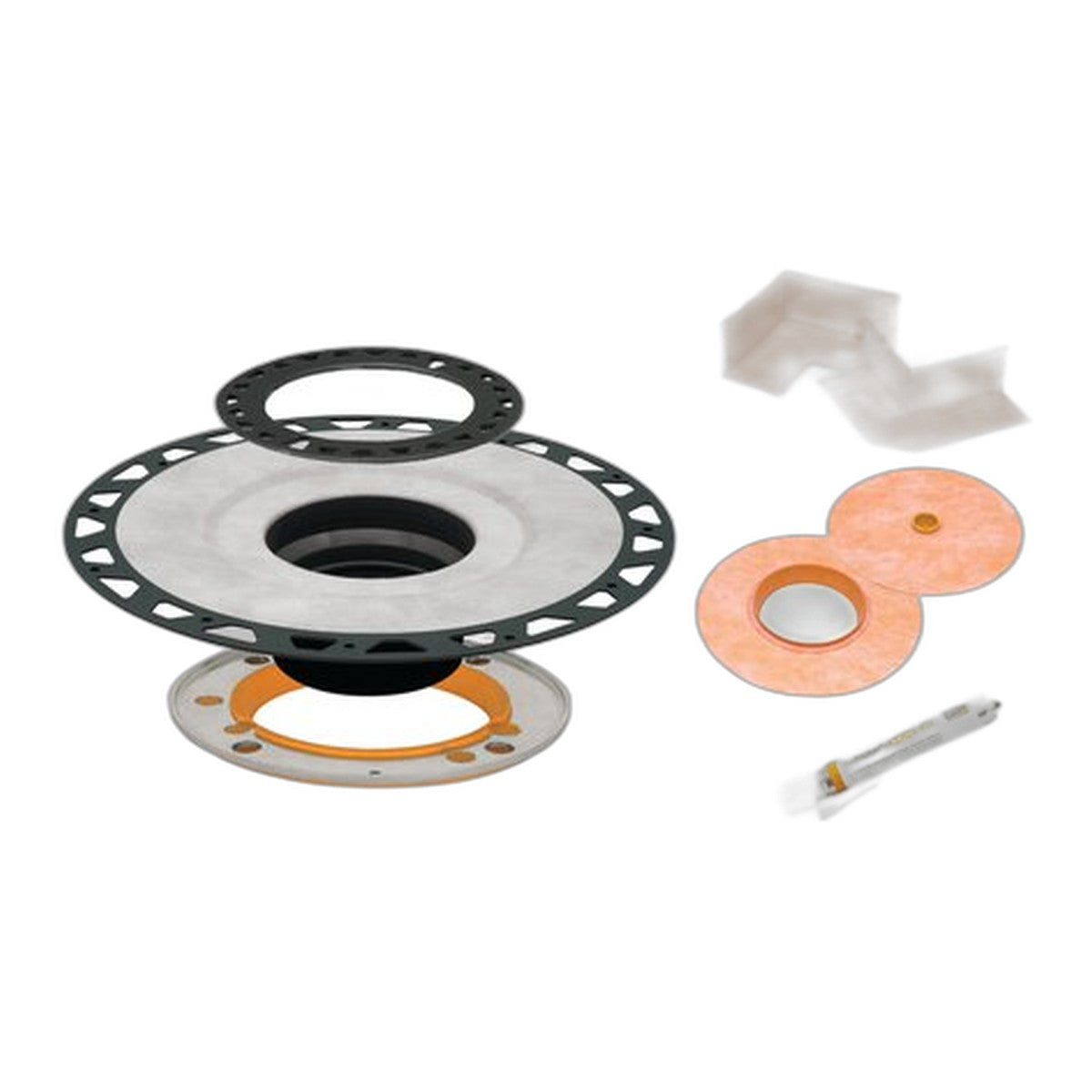 schluter kerdi drain adaptor flange kit 7 12 abs