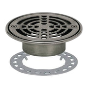 schluter kerdi drain grate kit classic round 6 stn steel