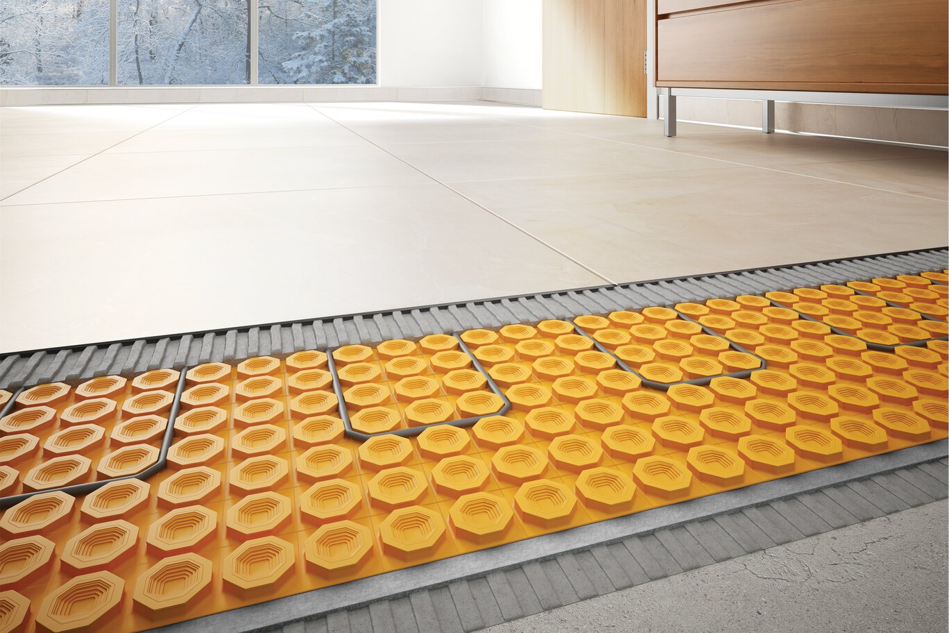 Schluter® DITRA-HEAT-DUO ROLL 3'2-5/8" X 33'6-1/2"= 108 SF