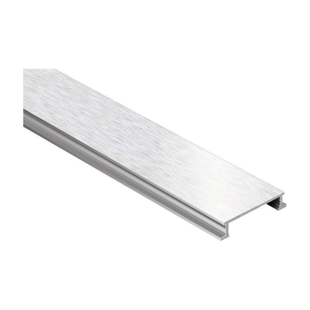 Schluter® DESIGNLINE Border Trim, Anodized Aluminum, Brushed Chrome