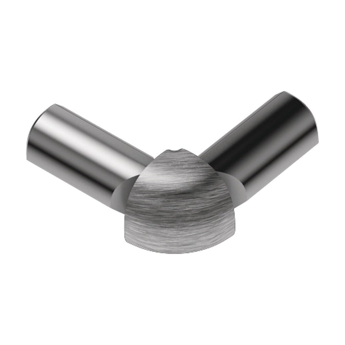Schluter® RONDEC Corners for Anodized Aluminum Profiles, Brushed Chrome